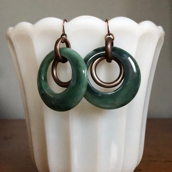 Vintage Jewelry - Vintage Mod Hoop Earrings